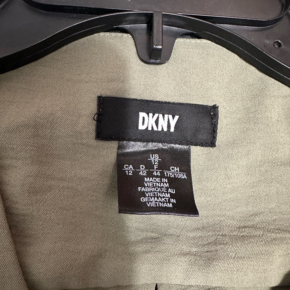 DKNY Olive Green Sleeveless Midi Dress - Picture 3 of 4